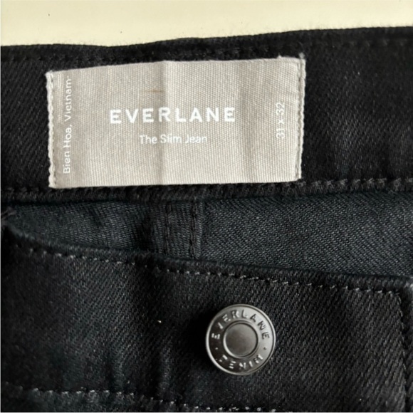 Everlane Men’s Slim Fit Jeans Size 31x32 New Black Low Stretch - Picture 7 of 11